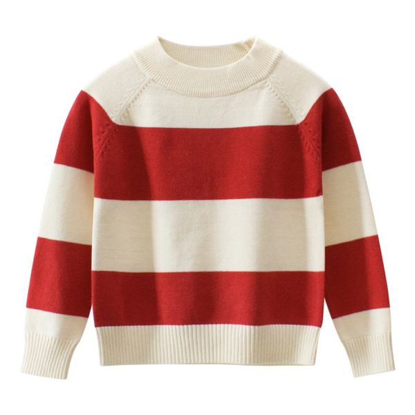 children kids autumn sweater boys girls long sleeve crew neck pullover striped cotton knit sweater for boys girls, Blue
children kids autumn sweater boys girls long sleeve crew neck pullover striped cotton knit sweater for boys girls, Blue