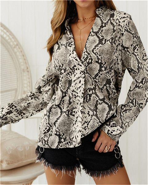 designer snakeskin printed womens shirts ladies casual loose long sleeved deep v neck shirts fashion female shirts, White
designer snakeskin printed womens shirts ladies casual loose long sleeved deep v neck shirts fashion female shirts, White