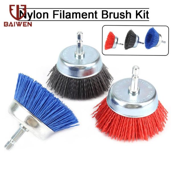 3'' nylon wire cup brush grit 80 120 240 75mm metal abrasive polishing tool brush angle grinder 6mm shank
3'' nylon wire cup brush grit 80 120 240 75mm metal abrasive polishing tool brush angle grinder 6mm shank