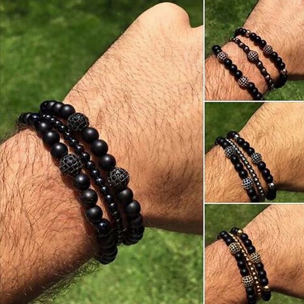 beichong fashion black cz ball men bracelet natural stone matte beads charm bracelets women men jewelry party gift, Golden;silver
beichong fashion black cz ball men bracelet natural stone matte beads charm bracelets women men jewelry party gift, Golden;silver