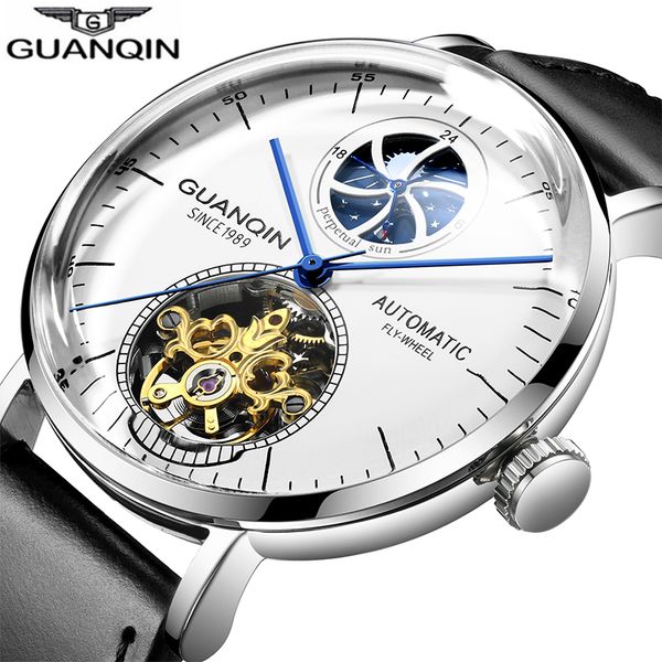 guanqin 2019 clock mechanical watch men automatic skeleton waterproof dropshipping relogio masculino, Slivery;brown
guanqin 2019 clock mechanical watch men automatic skeleton waterproof dropshipping relogio masculino, Slivery;brown