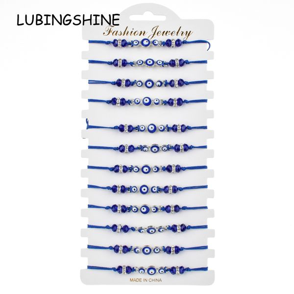 couples women 12pcs/sets blue turkish evil eye charms bracelets crystal bead adjustable rope chain anklets child girl jewelry, Golden;silver
couples women 12pcs/sets blue turkish evil eye charms bracelets crystal bead adjustable rope chain anklets child girl jewelry, Golden;silver