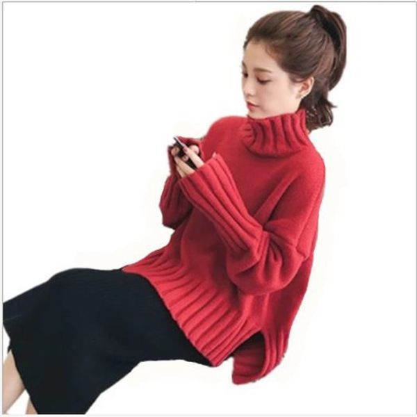 2020 turtleneck women sweater pullovers autumn spring knitted jumper mujer split oversize thick knitwear pull femme m317, White;black
2020 turtleneck women sweater pullovers autumn spring knitted jumper mujer split oversize thick knitwear pull femme m317, White;black