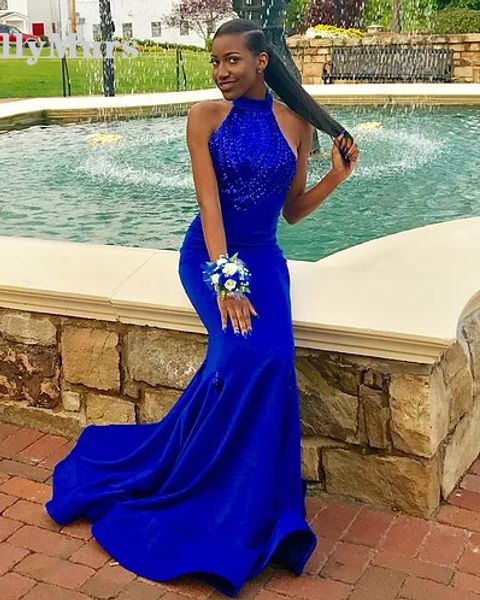 elegant african girls navy blue sequin mermaid prom dresses 2019 women long evening party gowns, White;black
elegant african girls navy blue sequin mermaid prom dresses 2019 women long evening party gowns, White;black