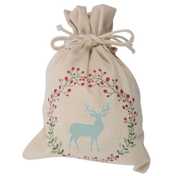 1 meter creamy-white canvas creative christmas christmas deer pattern storage bag / drawstring bag pocket / gift candy siz
1 meter creamy-white canvas creative christmas christmas deer pattern storage bag / drawstring bag pocket / gift candy siz