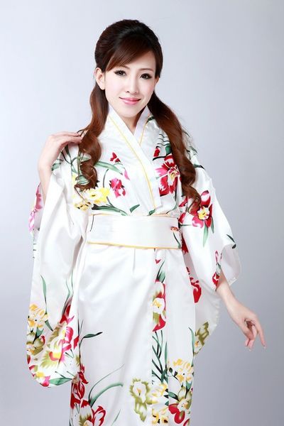 white selling japanese vintage original tradition silk yukata kimono dress with obi h0052 ing, Red
white selling japanese vintage original tradition silk yukata kimono dress with obi h0052 ing, Red