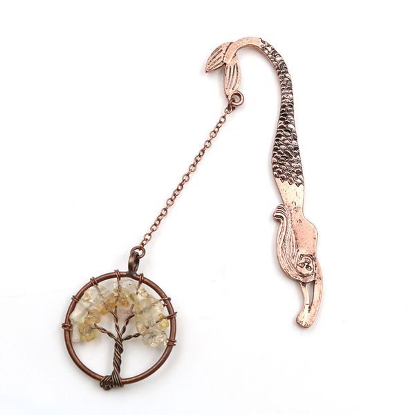 10 pcs copper wire wrap mermaid rainbow stone bookmark pendant yellow citrine crystal for women jewelry, Silver
10 pcs copper wire wrap mermaid rainbow stone bookmark pendant yellow citrine crystal for women jewelry, Silver