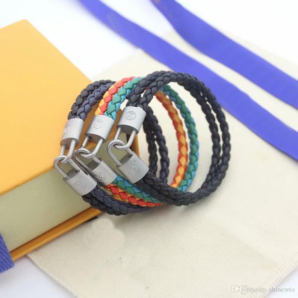 модный бренд под названием браслеты леди женщины v письмо двойной цвет плетеный канат дизайн кожаный плетеный шнур браслет браслет, Black
модный бренд под названием браслеты леди женщины v письмо двойной цвет плетеный канат дизайн кожаный плетеный шнур браслет браслет, Black