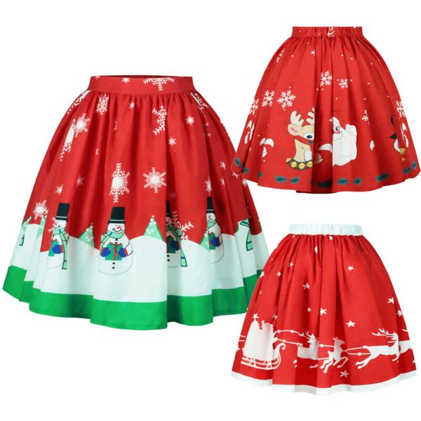 2019 women girl christmas high waist flared a line skater pleated short skirt women clothes, Black
2019 women girl christmas high waist flared a line skater pleated short skirt women clothes, Black