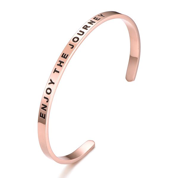 enjoy the journey 40mm stainless steel cuff bangle gold/sliver/rose gold adjustable bangle bracelet jewelry women gift, Black
enjoy the journey 40mm stainless steel cuff bangle gold/sliver/rose gold adjustable bangle bracelet jewelry women gift, Black