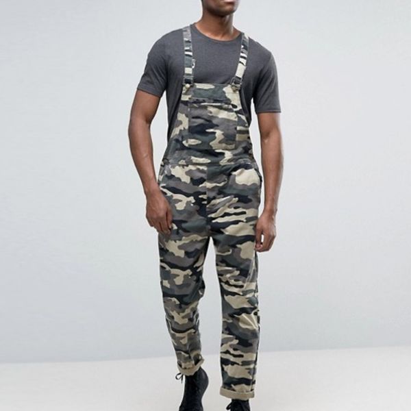 men cotton ankle-length breathable jumpsuit trousers pants plus size pocket camouflage bib fashion casual, Blue
men cotton ankle-length breathable jumpsuit trousers pants plus size pocket camouflage bib fashion casual, Blue