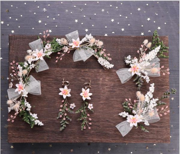 mori girl bow flower hair band set bride headband hand hair band bride garland, Silver
mori girl bow flower hair band set bride headband hand hair band bride garland, Silver