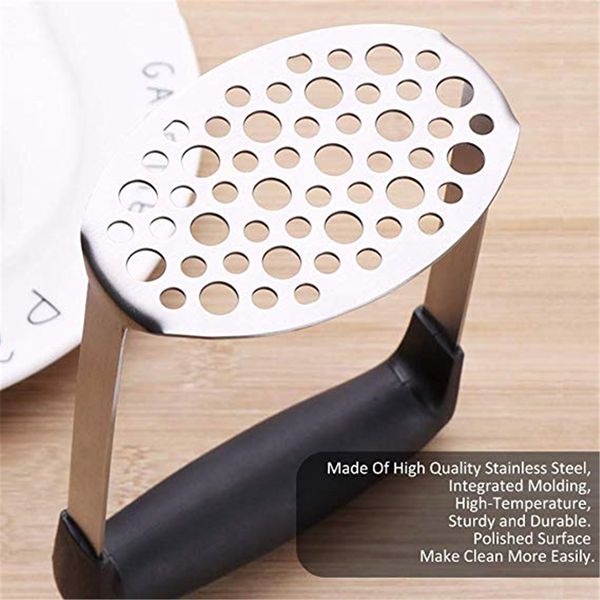 new stainless steel hand held potato masher kitchen tool gadgets long handle crusher puree pumpkin banana sweet potato presser
new stainless steel hand held potato masher kitchen tool gadgets long handle crusher puree pumpkin banana sweet potato presser
