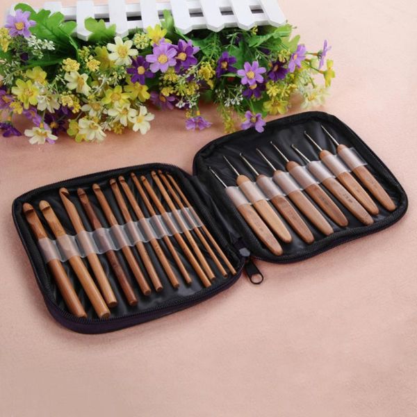20pcs knitting needles crochet needles bamboo crochet hook set with case knit weave craft yarn sewing tools, Black
20pcs knitting needles crochet needles bamboo crochet hook set with case knit weave craft yarn sewing tools, Black