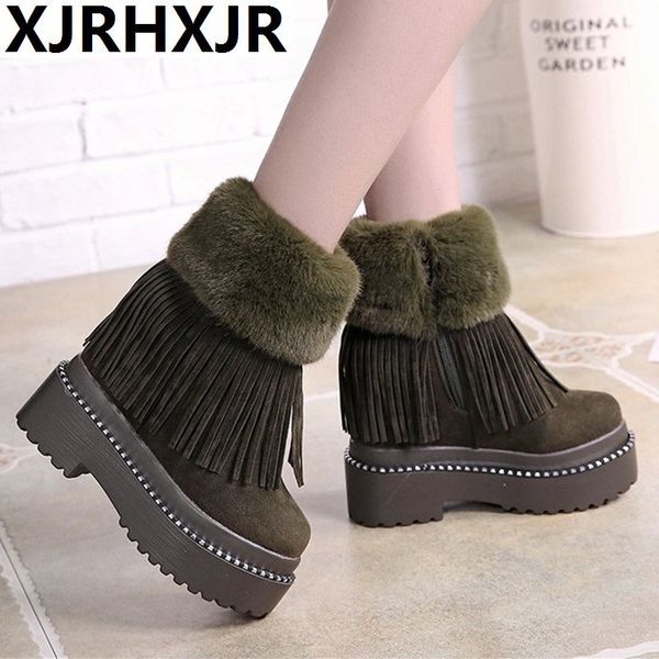 women snow boots height increse winter plus size platform ladies warm shoes 2019 new flock fur women's suede ankle boots female, Black
women snow boots height increse winter plus size platform ladies warm shoes 2019 new flock fur women's suede ankle boots female, Black
