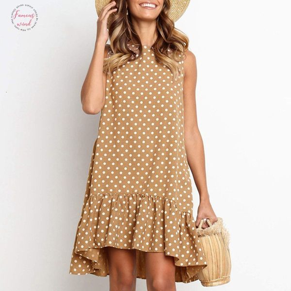 2019 summer polka dot print mini dress women sleeveless loose ruffles beach dress ladies casual o neck party dresses, Black;gray
2019 summer polka dot print mini dress women sleeveless loose ruffles beach dress ladies casual o neck party dresses, Black;gray