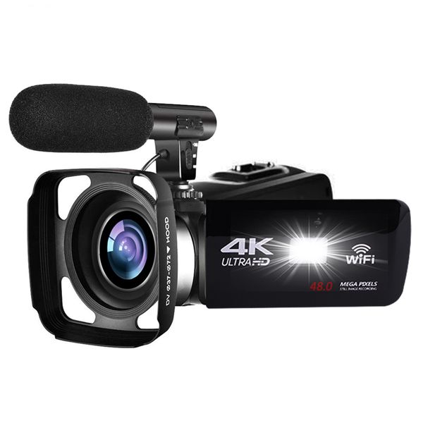 komery 4k video camcorder 48 mp handycam 3.0 inch lcd touch screen 18x digital zoom cam wifi night vision video digital camera