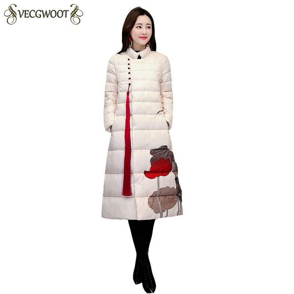 2018 new winter women medium long down coat retro chinese national wind females jacket print slim parkas elegant outerwear pr501, Black
2018 new winter women medium long down coat retro chinese national wind females jacket print slim parkas elegant outerwear pr501, Black