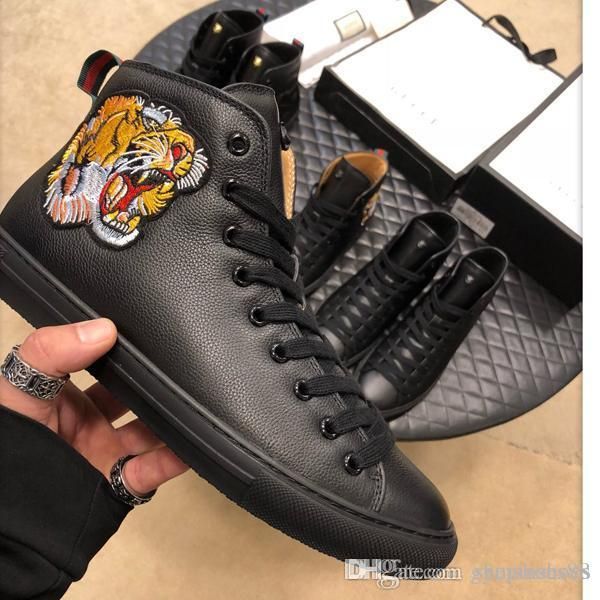 the luxury fashion speed runner high-casual shoes tiger head leather running shoes for man business vacation ankle boots with box, Black
the luxury fashion speed runner high-casual shoes tiger head leather running shoes for man business vacation ankle boots with box, Black