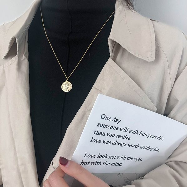 ins wind 2019 trend personality coin necklace relief three-dimensional queen head portrait concise temperament set up, Silver
ins wind 2019 trend personality coin necklace relief three-dimensional queen head portrait concise temperament set up, Silver