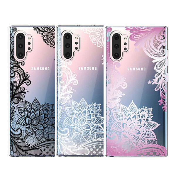 

wholesale transparent tpu painted mobile phone case for samsung not10 note10p s10 s10p s10e s8 s9 s8p s9p note8 note9 back real cover case