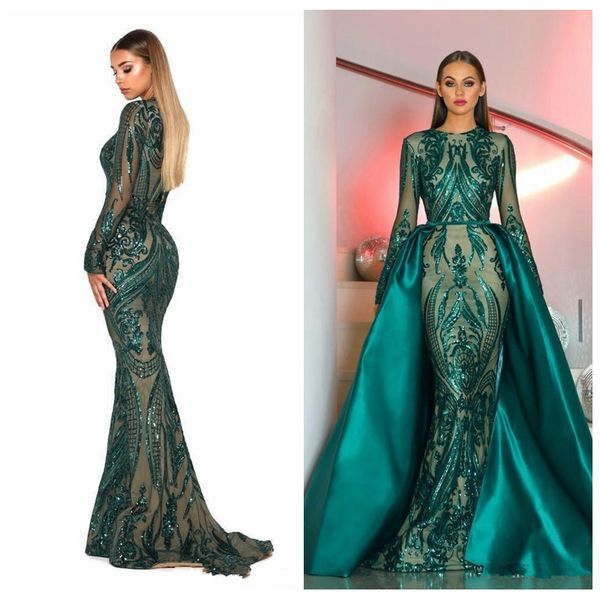 special occasion prom party gowns 2020 lace appliques mermaid with detachable train long evening party gowns customized two piece vestidso, Black
special occasion prom party gowns 2020 lace appliques mermaid with detachable train long evening party gowns customized two piece vestidso, Black