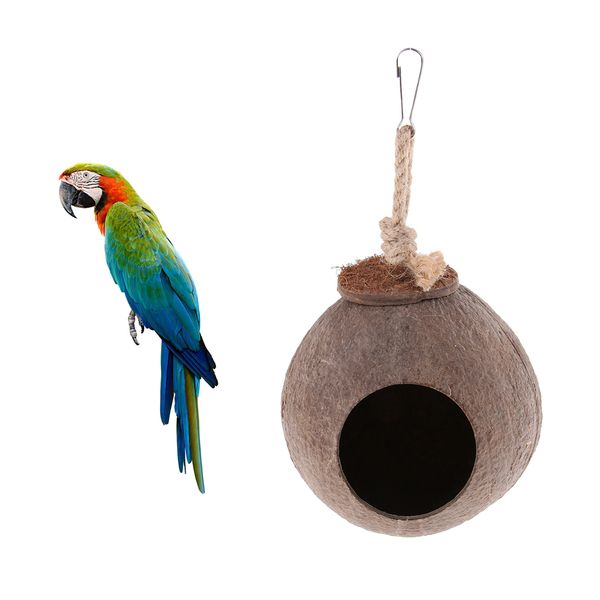 coconut shell bird nesting hanging cage for parakeets finches sparrows bird cage decoration bird nest
coconut shell bird nesting hanging cage for parakeets finches sparrows bird cage decoration bird nest
