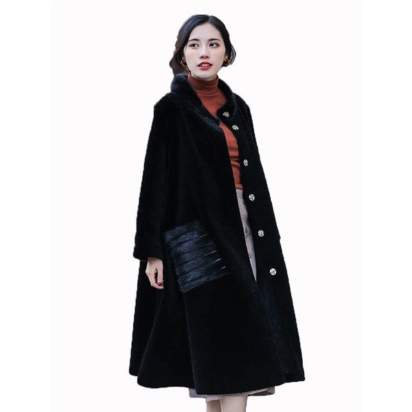 real fur coat pocket natural pure wool coat autumn winter jacket women clothes 2018 korean vintage long coats zt1337, Black
real fur coat pocket natural pure wool coat autumn winter jacket women clothes 2018 korean vintage long coats zt1337, Black