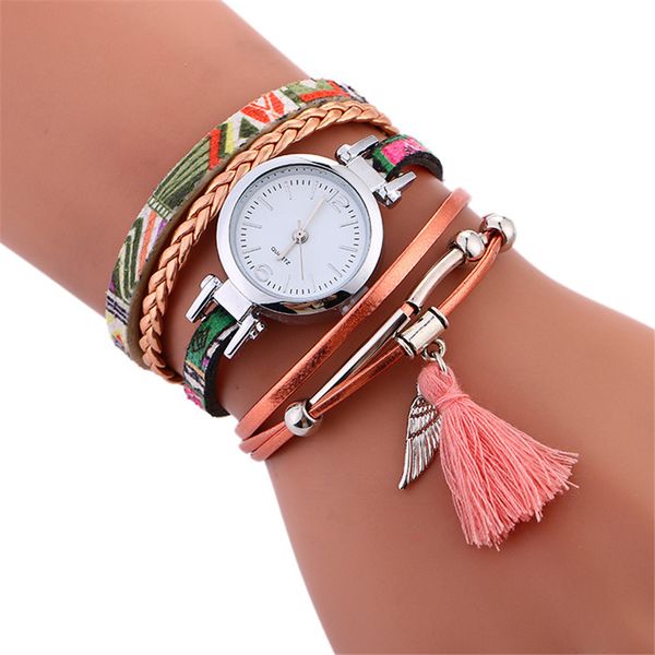 women leather fashion rope tassel wing pendant bracelet watch wholesale ladies colourful dress quartz wrist watch d30, Slivery;brown
women leather fashion rope tassel wing pendant bracelet watch wholesale ladies colourful dress quartz wrist watch d30, Slivery;brown