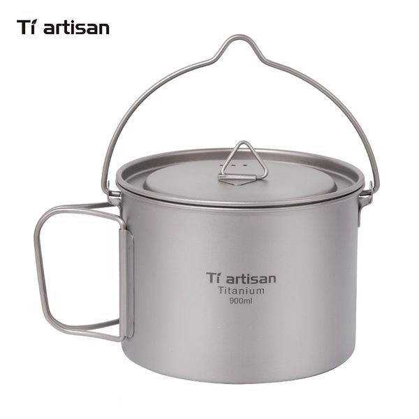 tiartisan 900мл чистый титан горшок с ручкой под залог открытого кемпинга ultralight пикник посудой с крышкой
tiartisan 900мл чистый титан горшок с ручкой под залог открытого кемпинга ultralight пикник посудой с крышкой