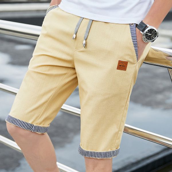mens casual solid shorts summer fashion pants knee length solid color shorts male loose short pants, White;black
mens casual solid shorts summer fashion pants knee length solid color shorts male loose short pants, White;black