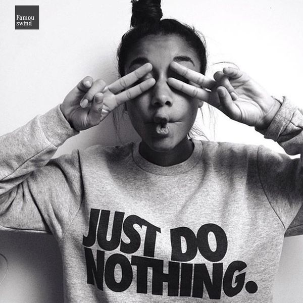 just do nothing sudaderas mujer женщин способа вскользь с длинным рукавом толстовка jumper пуловер толстовка письмо рубашка толстовки топы ж, Black 
just do nothing sudaderas mujer женщин способа вскользь с длинным рукавом толстовка jumper пуловер толстовка письмо рубашка толстовки топы ж, Black