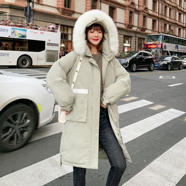 2019 light green fashion women winter jacket cotton padded warm thicken big fur collar ladies long coats parka womens jackets, Black
2019 light green fashion women winter jacket cotton padded warm thicken big fur collar ladies long coats parka womens jackets, Black