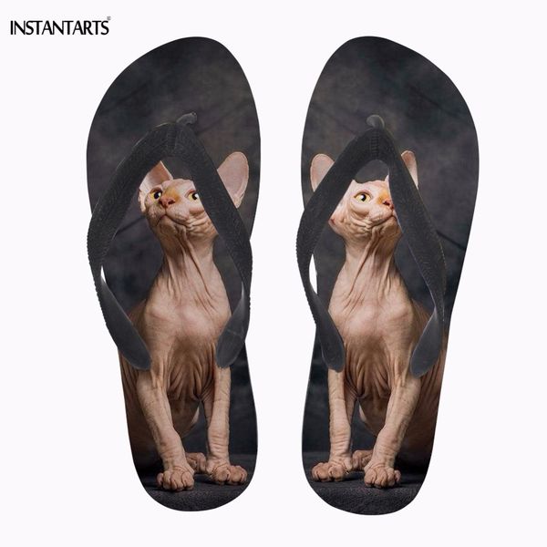 instantarts kawaii canadian hairless cat print women flip flops sphinx summer beach rubber slippers casual woman's outdoor shoes, Black
instantarts kawaii canadian hairless cat print women flip flops sphinx summer beach rubber slippers casual woman's outdoor shoes, Black
