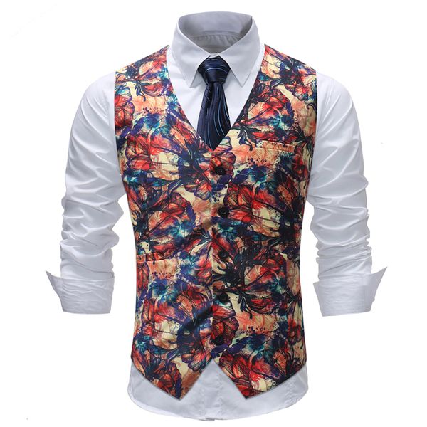 2018 brand suit vest men slim fit sleeveless waistcoat men vintage floral print wedding party dress vests for chaleco hombre, Black;white
2018 brand suit vest men slim fit sleeveless waistcoat men vintage floral print wedding party dress vests for chaleco hombre, Black;white
