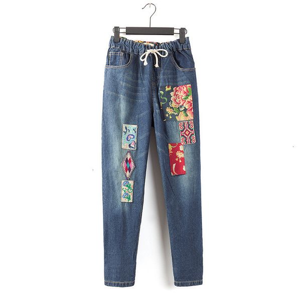 plus size customized vintage embroidery stitch patchwork elastic denim pants mori girl jeans boutique pants women, Blue
plus size customized vintage embroidery stitch patchwork elastic denim pants mori girl jeans boutique pants women, Blue