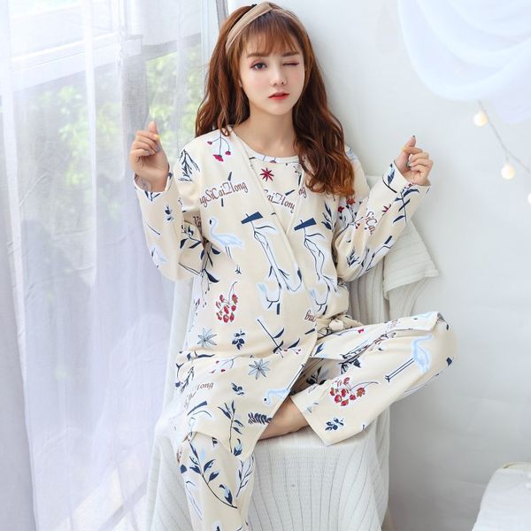 3pcs cotton fashion maternity sleepwear pregnant women pajamas nursing breast clothing for feeding nursing clothes nightgown set, White
3pcs cotton fashion maternity sleepwear pregnant women pajamas nursing breast clothing for feeding nursing clothes nightgown set, White