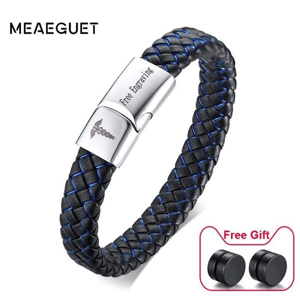 leather bracelet for men personalized id wristband black blue color custom medical alert brazelt braid rope jewelry, Golden;silver
leather bracelet for men personalized id wristband black blue color custom medical alert brazelt braid rope jewelry, Golden;silver