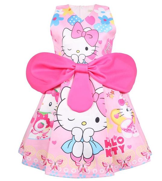

Летние Девушки Платье Hello Kitty Платья Для Девочек Вечернее Платье Подарок На День Р