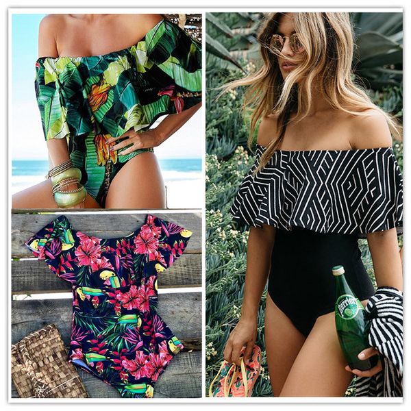 women's swimwear black lace flounce off shoulder swimsuit women bodysuit monokini ruffle one piece bathing suit xl, White;black
women's swimwear black lace flounce off shoulder swimsuit women bodysuit monokini ruffle one piece bathing suit xl, White;black