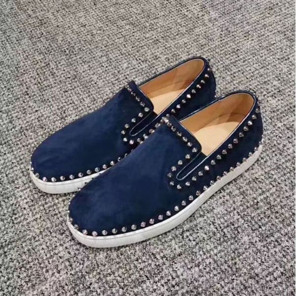 2019 new designer casual shoes red soled shoes low suede pointed rivet luxury men's and womens shoes party crystal leather sneakers t01, Black
2019 new designer casual shoes red soled shoes low suede pointed rivet luxury men's and womens shoes party crystal leather sneakers t01, Black