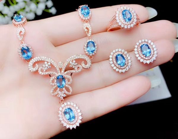 competitive price classic blue z gemstone jewelry set including ring earrings and necklace with silver, Black
competitive price classic blue z gemstone jewelry set including ring earrings and necklace with silver, Black