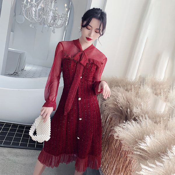 burgundy lace patchwork evening party gown elegant mesh prom dress perspective women cheongsam novelty formal dress vestidos, Red
burgundy lace patchwork evening party gown elegant mesh prom dress perspective women cheongsam novelty formal dress vestidos, Red