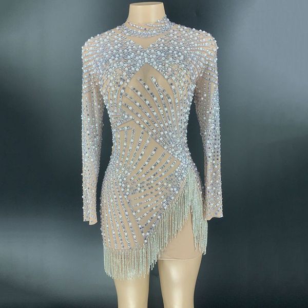 shining silver pearls rhinestones fringes transparent dress birthday celebrate dress evening prom outfit women bar dance costume, Black;red
shining silver pearls rhinestones fringes transparent dress birthday celebrate dress evening prom outfit women bar dance costume, Black;red