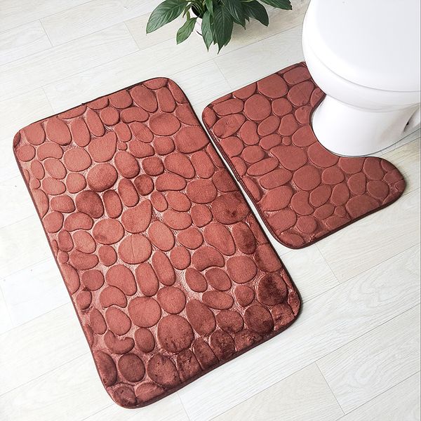 zeegle 3d stone memory foam 2pcs bath mats set anti-slip floor mats bathroom toilet rugs absorbent bathroom matrresses 2 pieces
zeegle 3d stone memory foam 2pcs bath mats set anti-slip floor mats bathroom toilet rugs absorbent bathroom matrresses 2 pieces