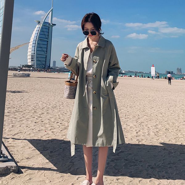 trench coat women's mid-length section 2020 spring new korean casual lace popular over-thin thin long coat women, Tan;black
trench coat women's mid-length section 2020 spring new korean casual lace popular over-thin thin long coat women, Tan;black