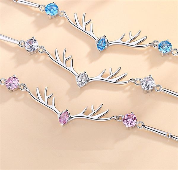 pure silver elk antler bracelet women korean version simple personality souvenir gift european and american style jewelry wholesale, Black
pure silver elk antler bracelet women korean version simple personality souvenir gift european and american style jewelry wholesale, Black