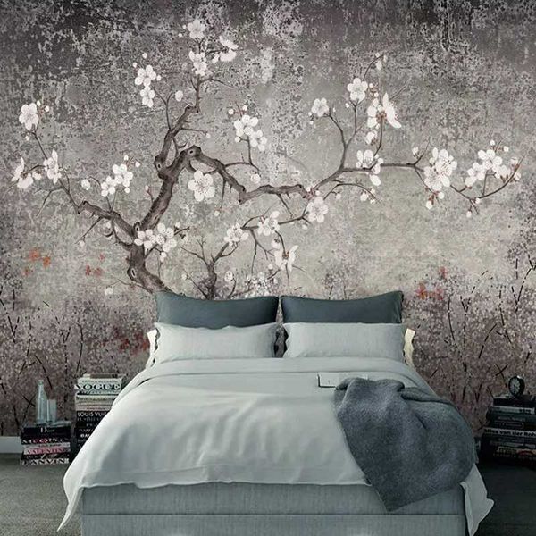 custom p wallpaper retro plum blossom murals chinese style hand painted flowers birds wall painting living room study fresco
custom p wallpaper retro plum blossom murals chinese style hand painted flowers birds wall painting living room study fresco