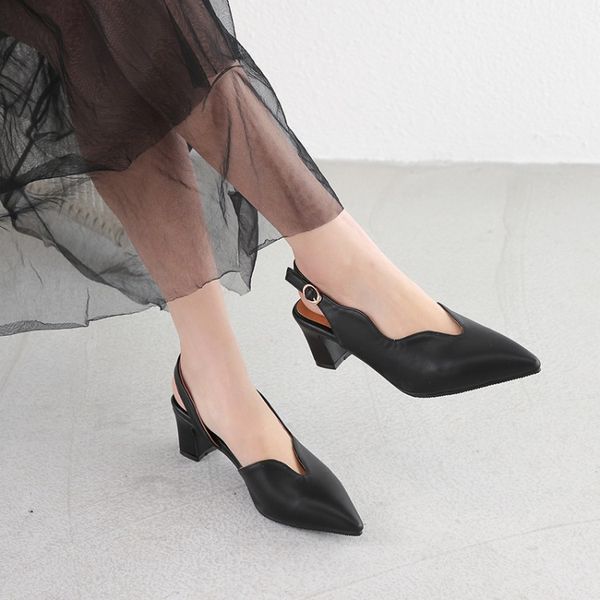 sandals fashion casual wild pointed toe thick baotou heel four seasons shoes large size simple women's, Black
sandals fashion casual wild pointed toe thick baotou heel four seasons shoes large size simple women's, Black