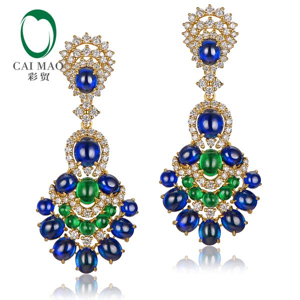 caimao gorgeous natural 14.29ctw blue sapphires emeralds and diamonds earrings 18kt yellow gold retro english lock for women, Golden;silver
caimao gorgeous natural 14.29ctw blue sapphires emeralds and diamonds earrings 18kt yellow gold retro english lock for women, Golden;silver